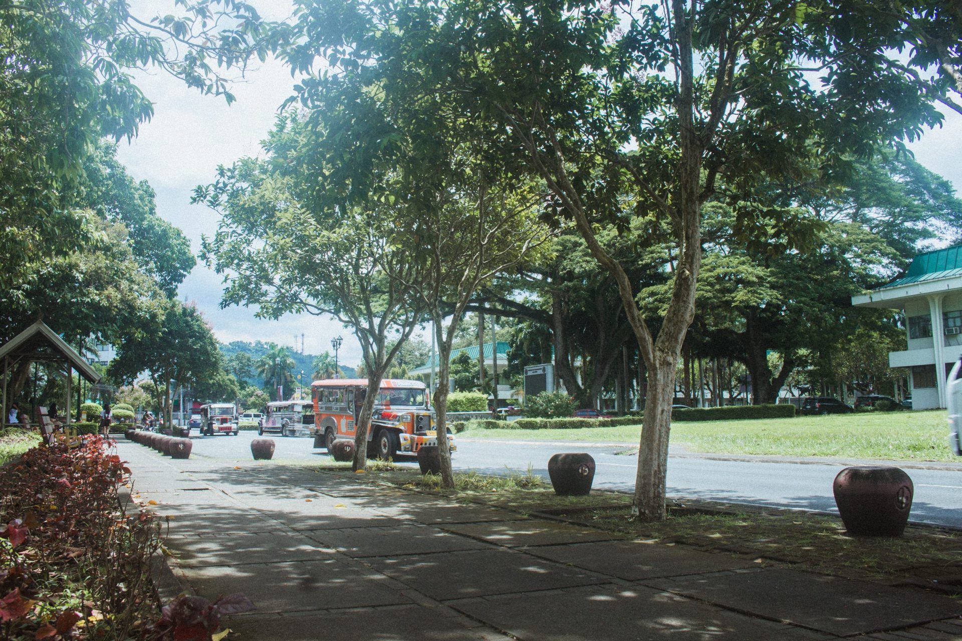 Photo of a road with jeepney