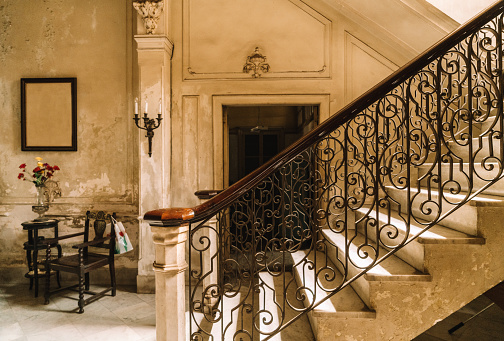 Staircase of a Colonial Villa in Havana, Cuba