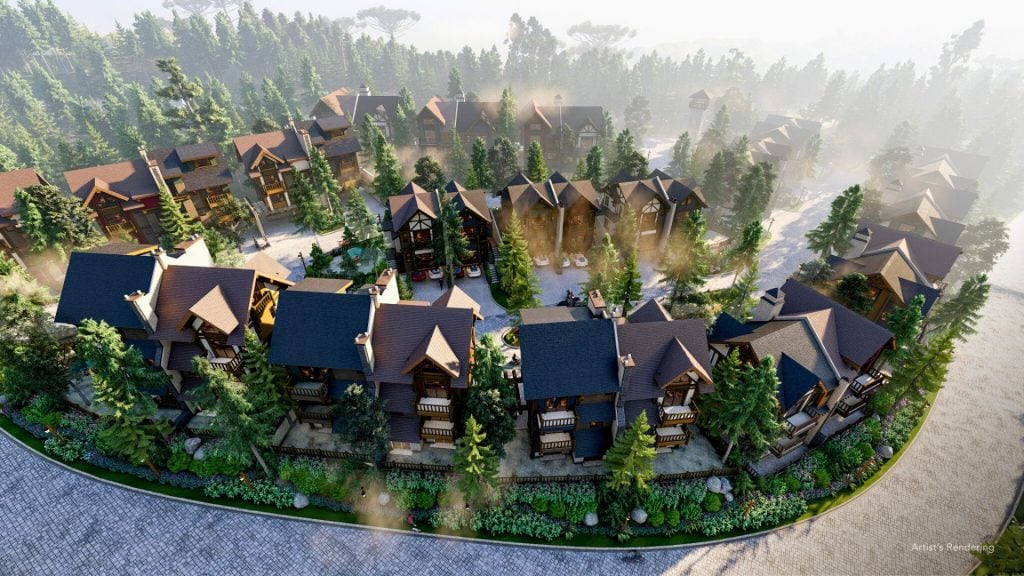 Aerial View of Deux Maison